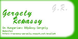 gergely repassy business card