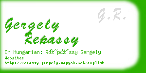 gergely repassy business card